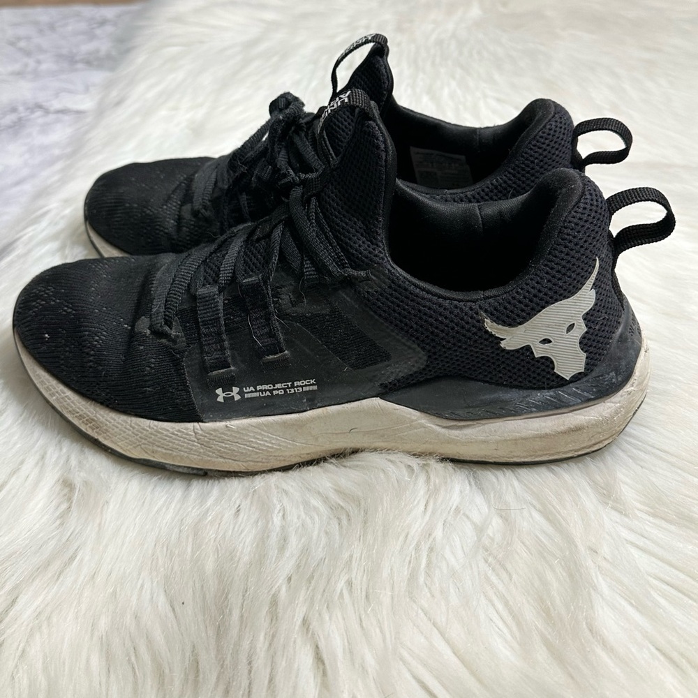Under Armour Project Rock BSR Shoes Gym Training Sneakers Size 10.5 Black